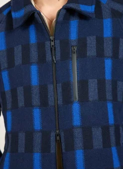 Percival Fleeces^Check Anderson Wool Fleece Blue