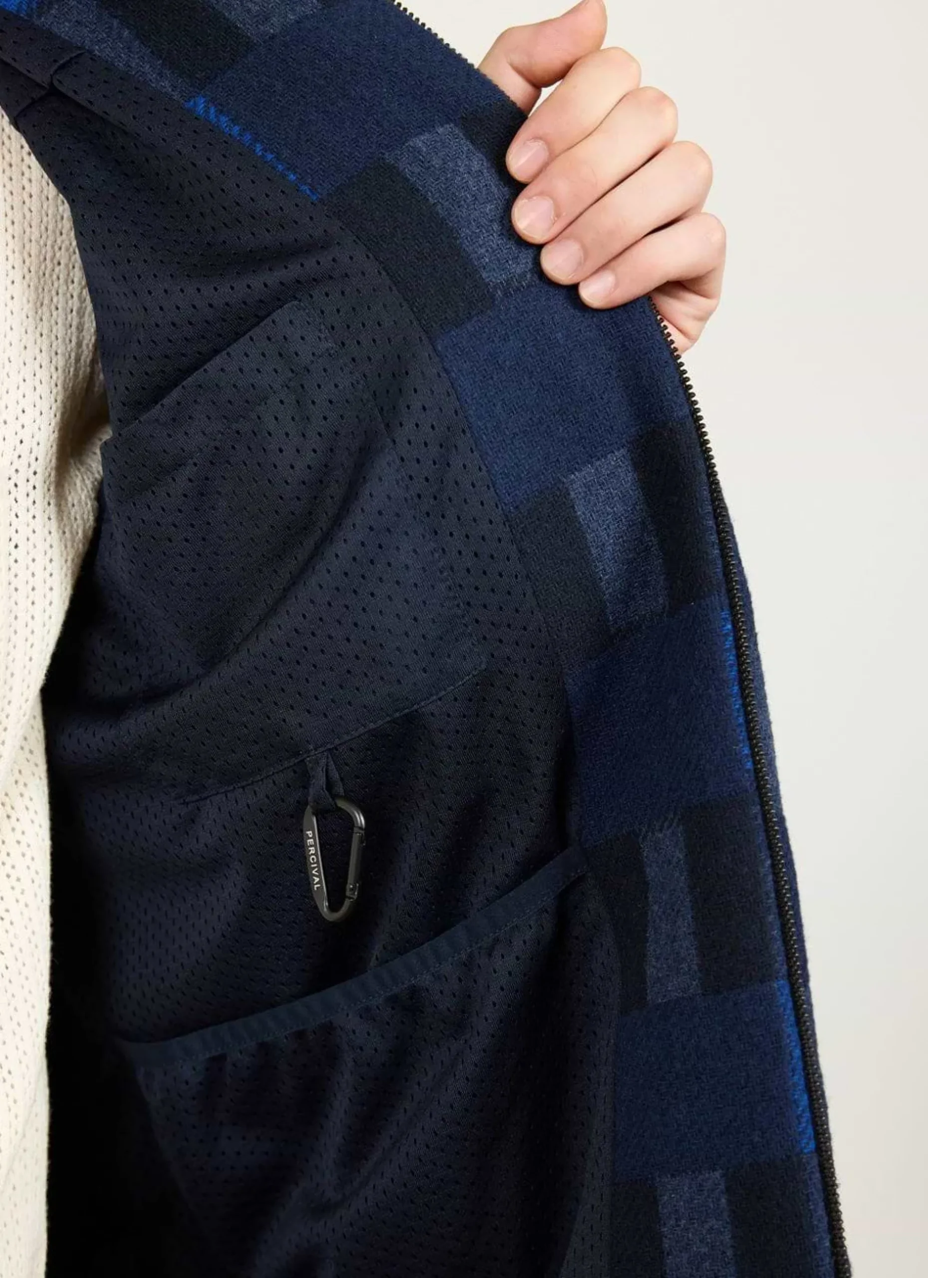 Percival Fleeces^Check Anderson Wool Fleece Blue