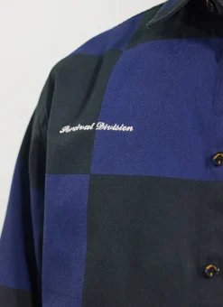Percival Overshirts & Workshirts|Overshirts^Checkerboard Overshirt Navy