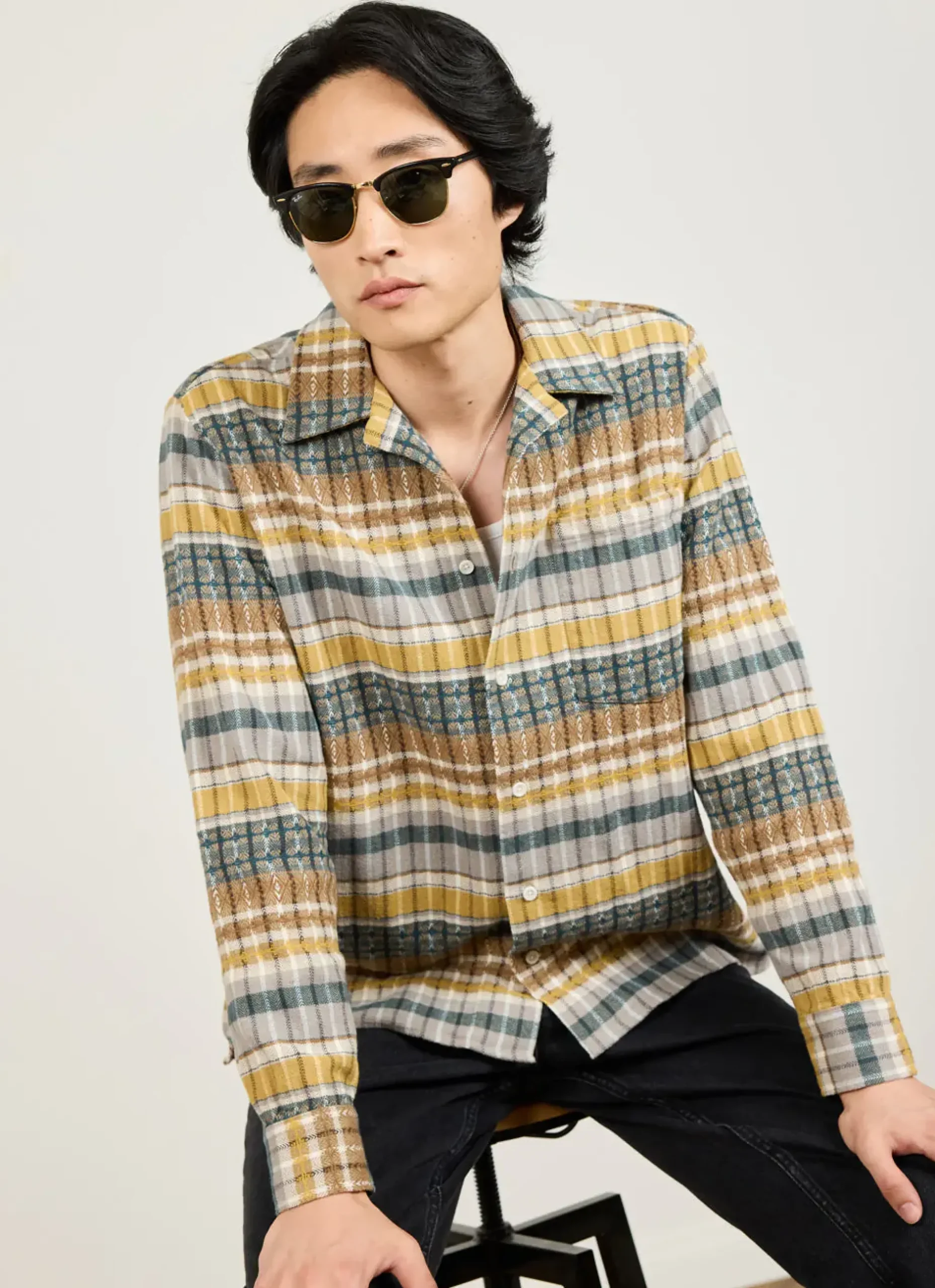 Percival Long Sleeve Shirts|Cuban Collared Shirts^Consign Ashdown Cuban Shirt Multi