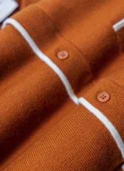 Percival Short Sleeve Shirts|Knitted Shirts^Contrast Trim Shirt Rust