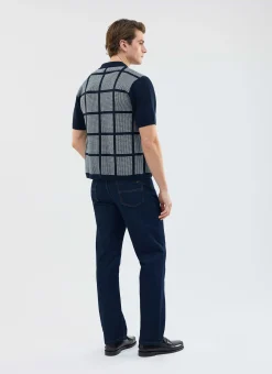 Percival Short Sleeve Shirts|Knitted Shirts^Costa Knitted Shirt Navy