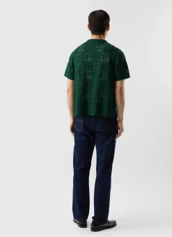 Percival Short Sleeve Shirts|Crochet Shirts^Crochet Groundsman Shirt Forest