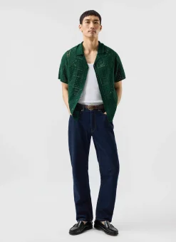 Percival Short Sleeve Shirts|Crochet Shirts^Crochet Groundsman Shirt Forest