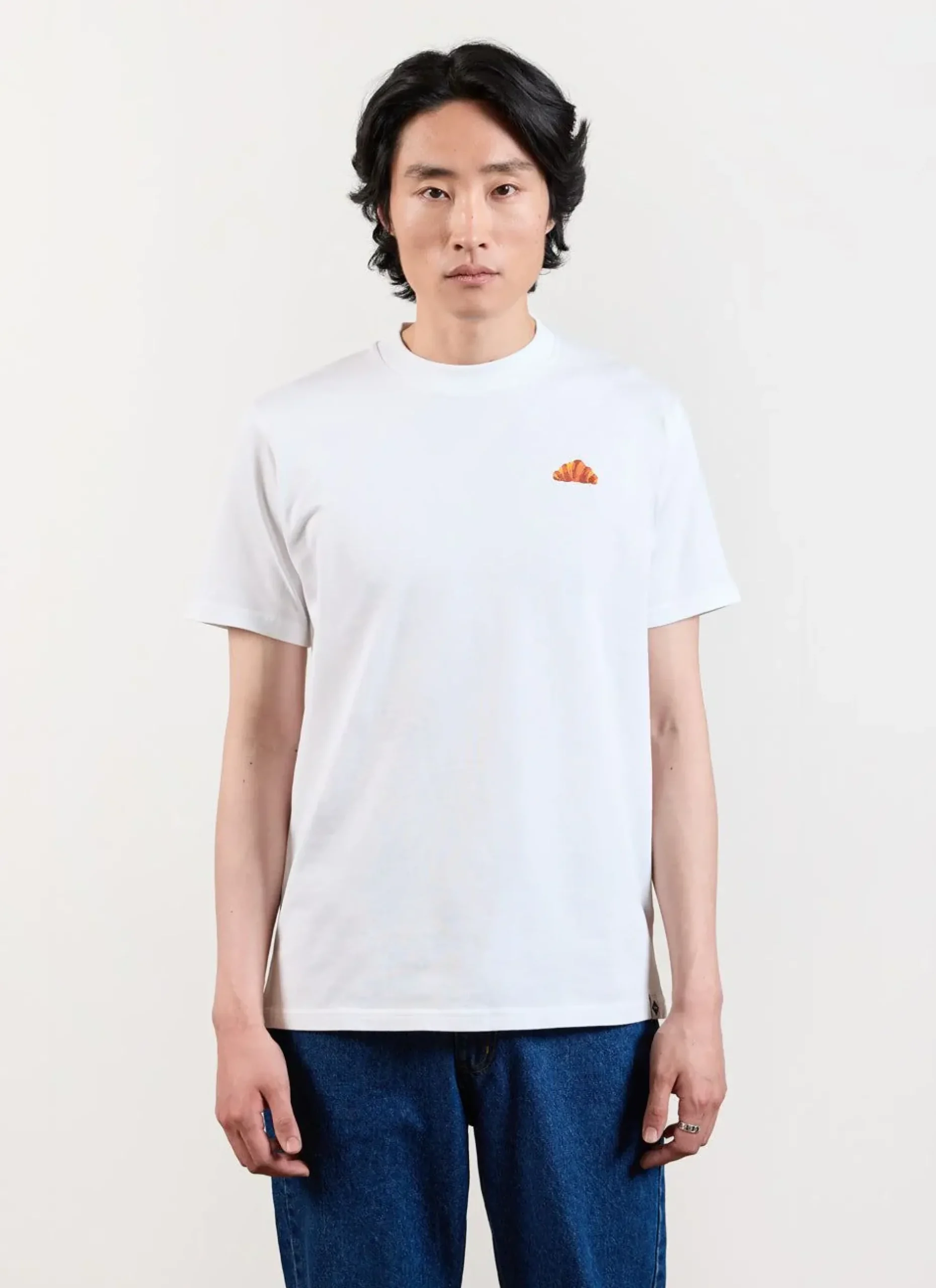 Percival White T-Shirts|Regular Fit T-Shirts^Croissant T Shirt White