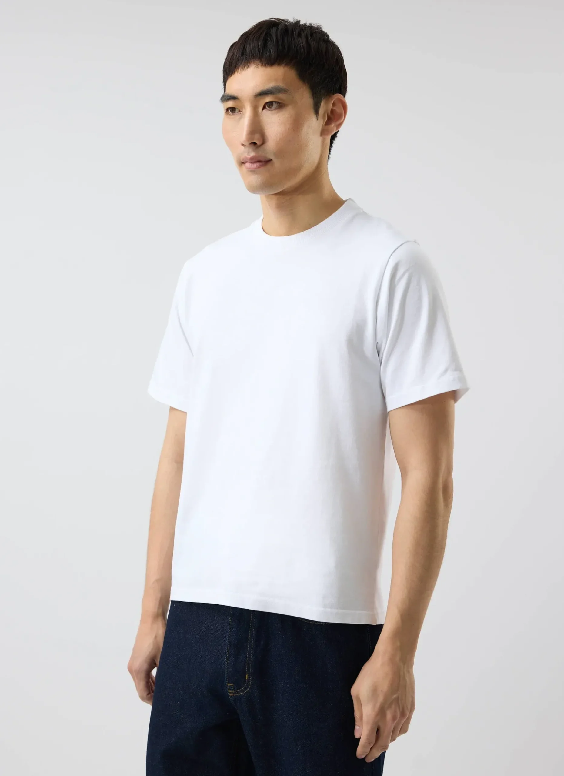 Percival White T-Shirts|Cropped T-Shirts^Cropped Regular Fit T Shirt White