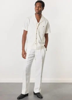 Percival Short Sleeve Shirts|Cuban Collared Shirts^Cuban Shirt Ecru