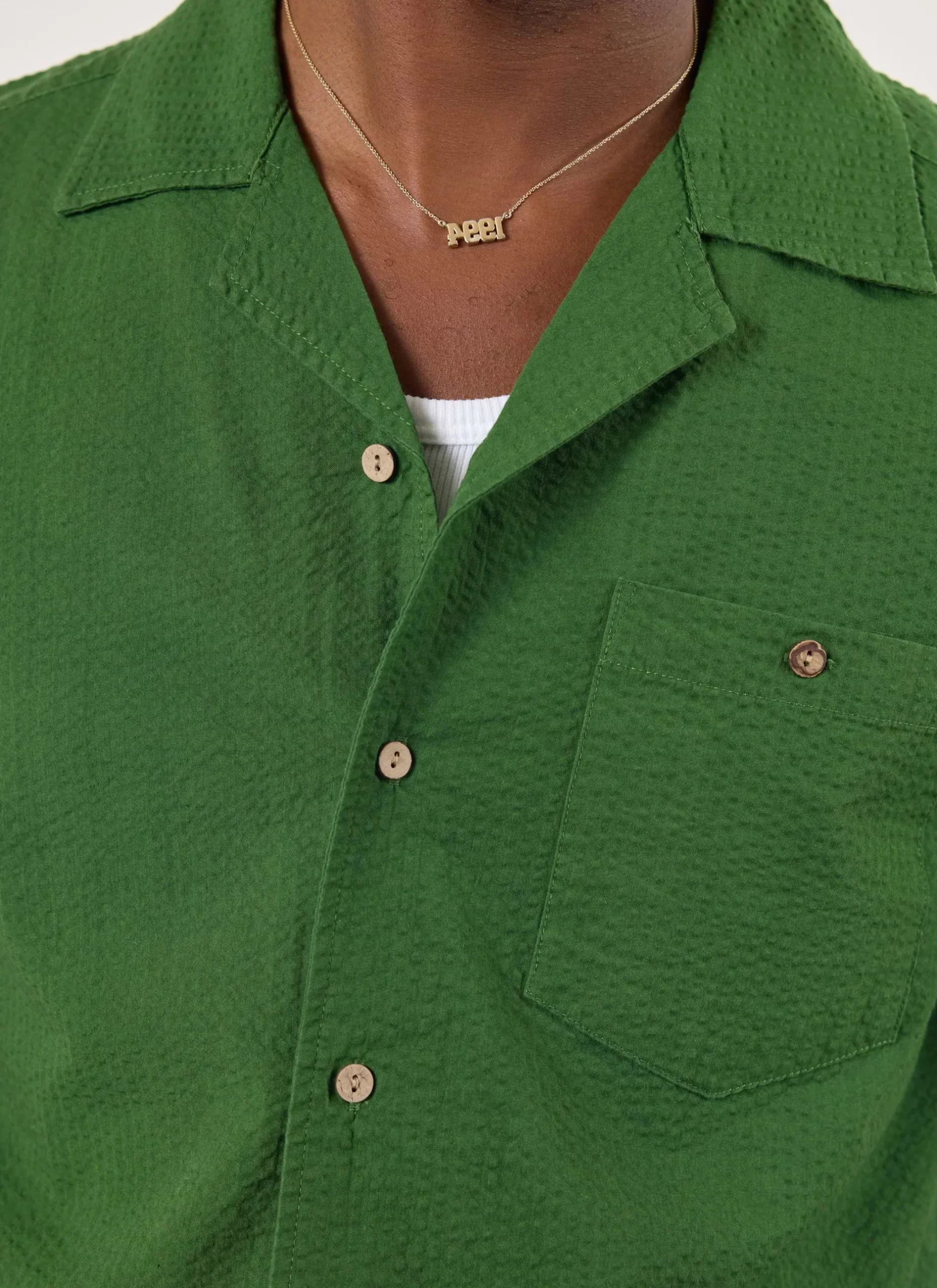 Percival Short Sleeve Shirts|Cuban Collared Shirts^Cuban Shirt Forest