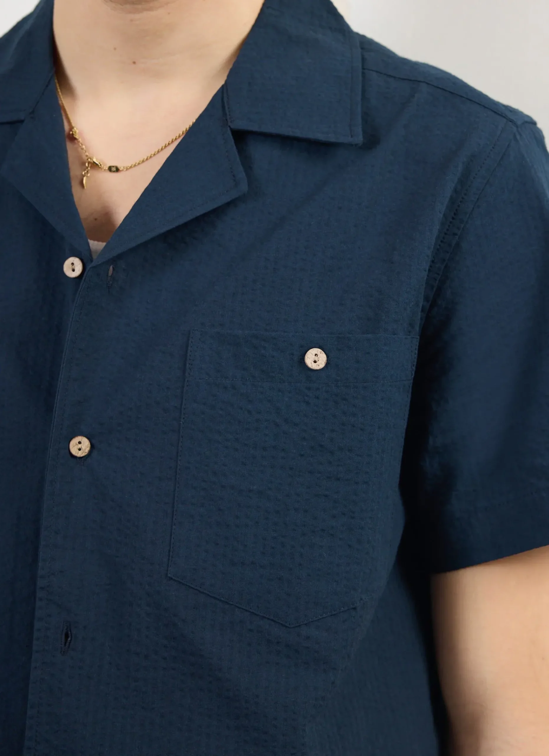 Percival Short Sleeve Shirts|Cuban Collared Shirts^Cuban Shirt Navy