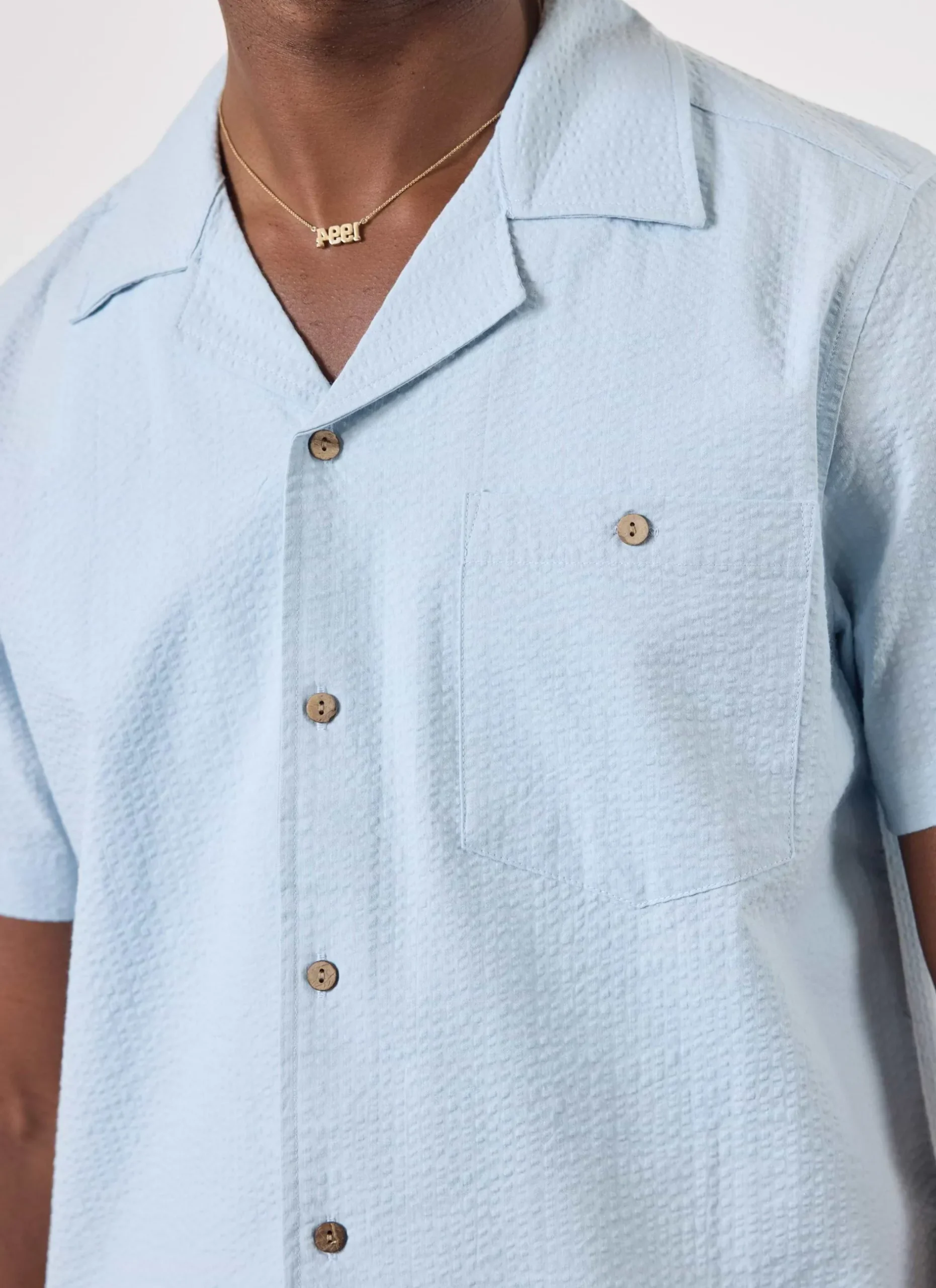 Percival Short Sleeve Shirts|Cuban Collared Shirts^Cuban Shirt Light Blue