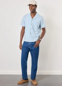 Percival Short Sleeve Shirts|Cuban Collared Shirts^Cuban Shirt Light Blue