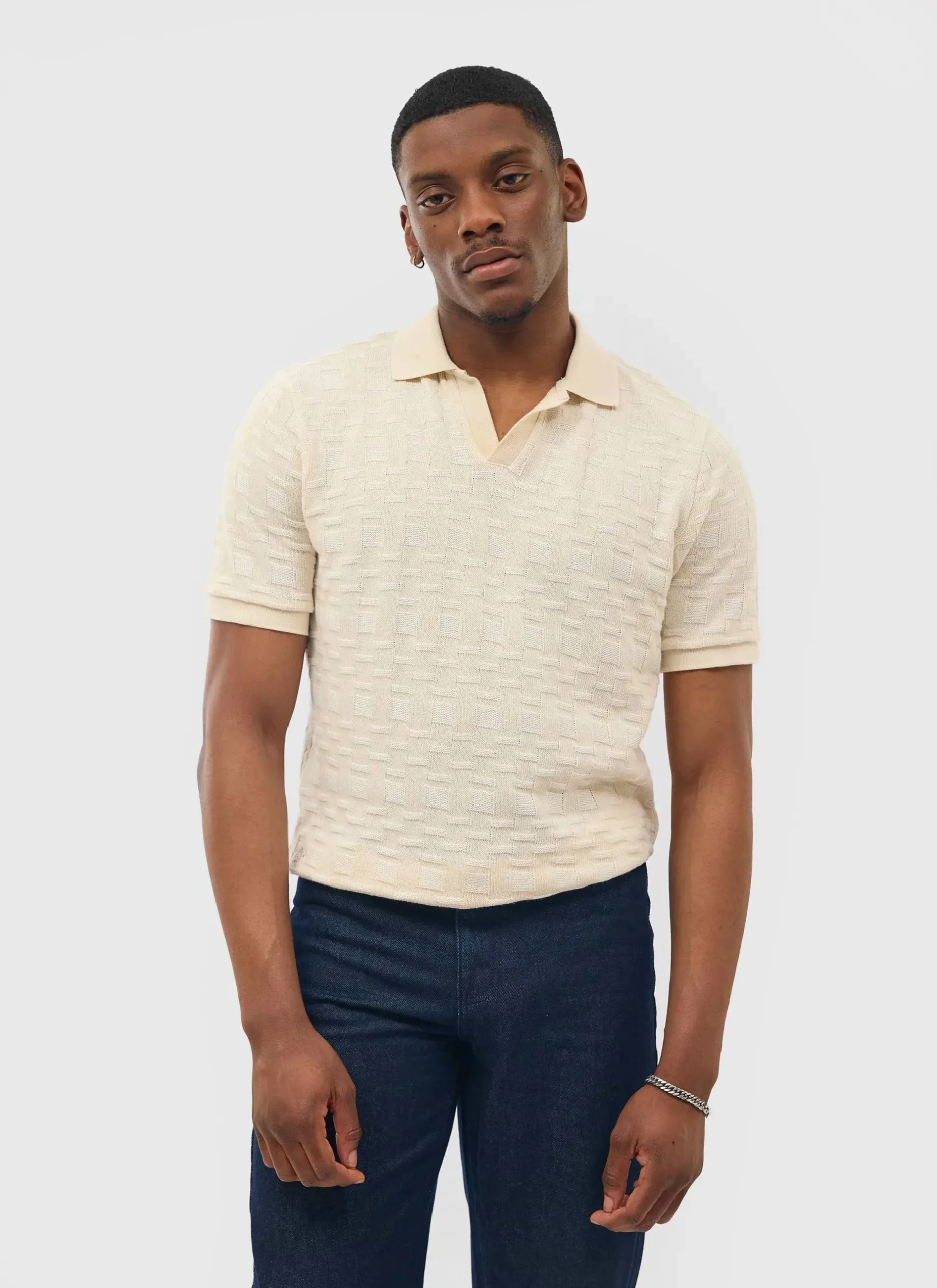 Percival Short Sleeve Shirts|Polo Shirts^Deck Negroni Knitted Shirt Ecru