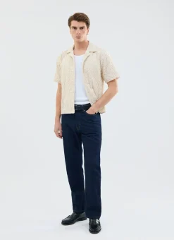 Percival Short Sleeve Shirts|Knitted Shirts^Elio Crochet Cuban Shirt Ecru
