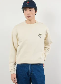 Percival Sweatshirts^Embroidered Perci Olive Sweatshirt Ecru