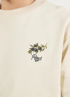 Percival Sweatshirts^Embroidered Perci Olive Sweatshirt Ecru
