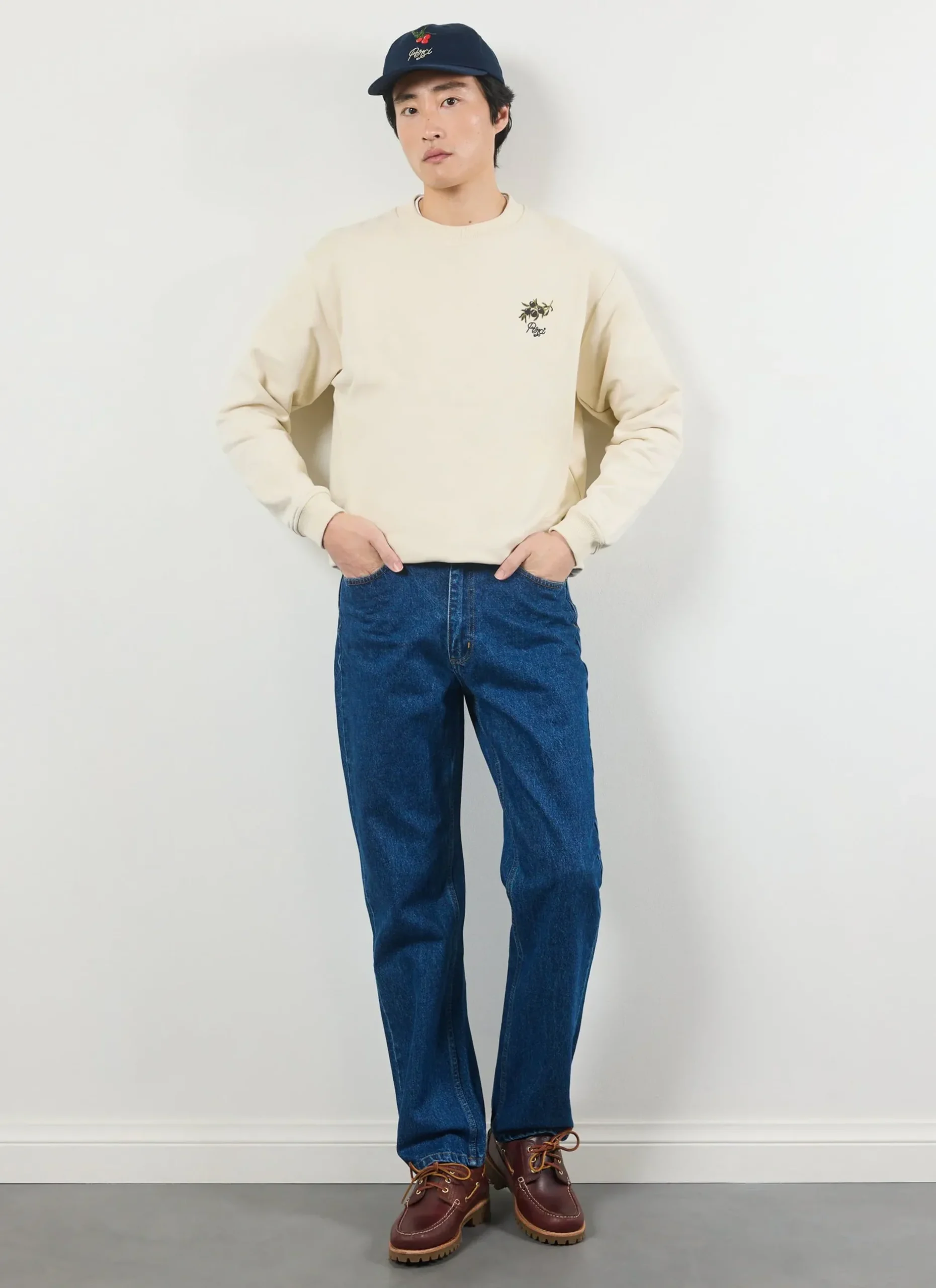 Percival Sweatshirts^Embroidered Perci Olive Sweatshirt Ecru
