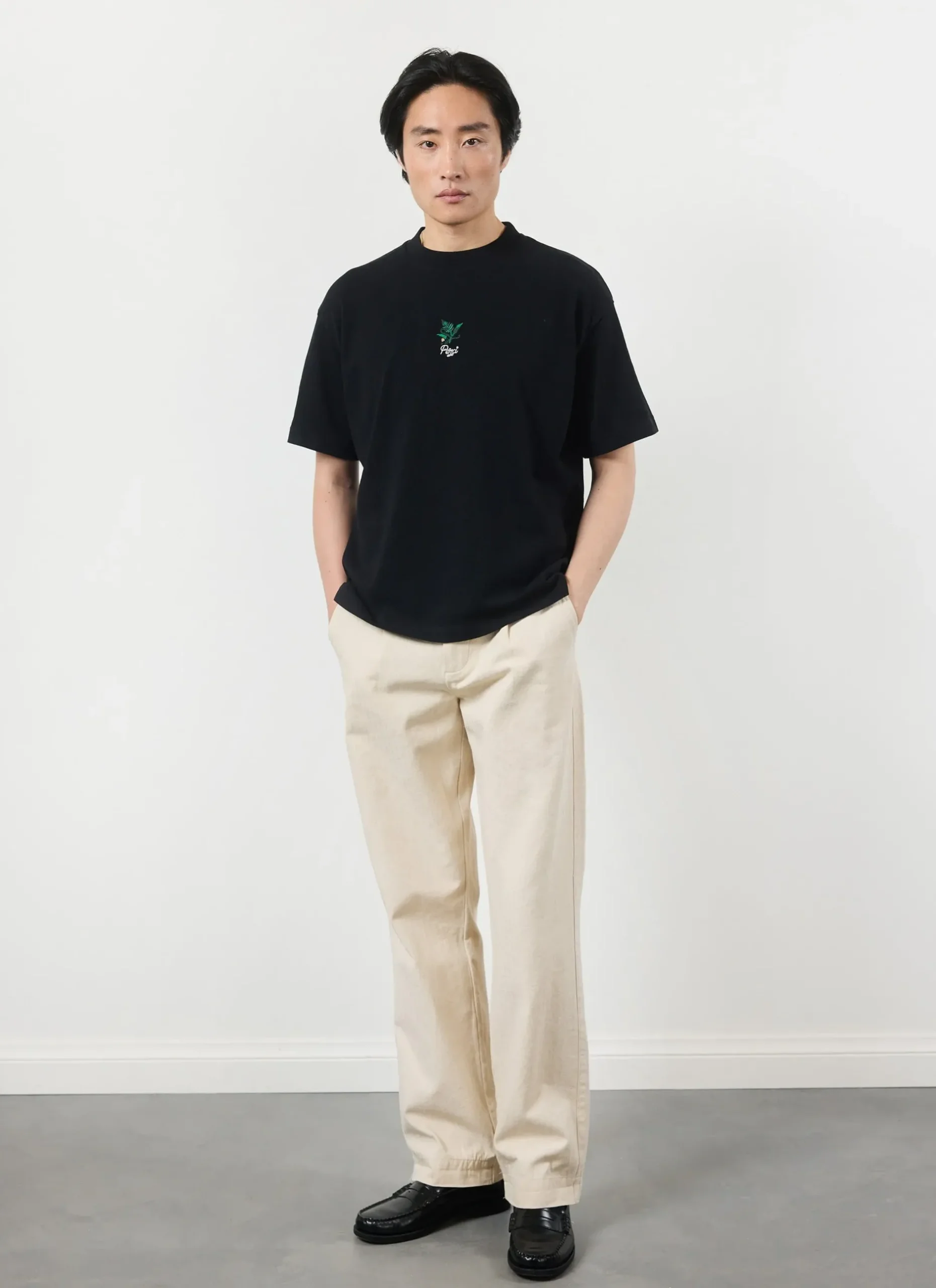 Percival Oversized T-Shirts|Boxy T-Shirts^Fern Oversized T Shirt Black