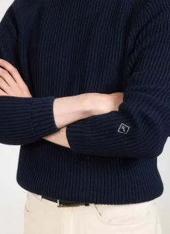 Percival Jumpers & Sweaters^Fisherman Jumper Navy