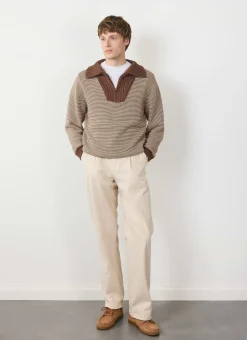 Percival Jumpers & Sweaters^Fisherman Quarter Zip Sweater Rust