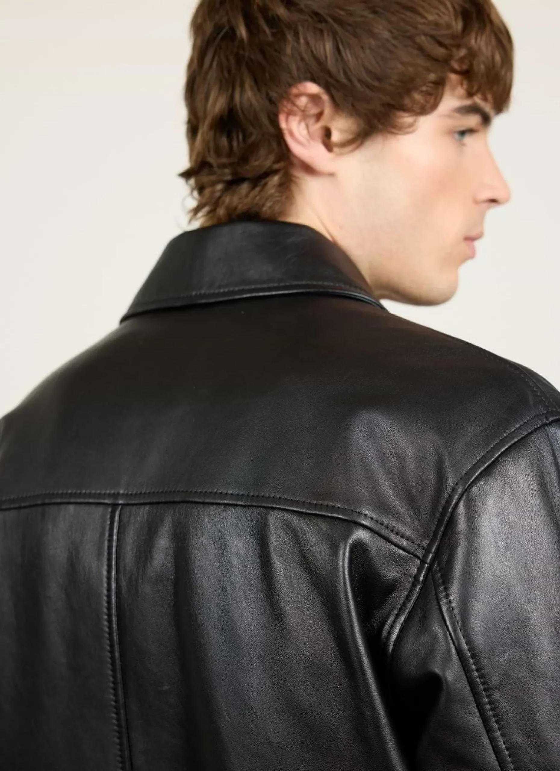 Percival Bomber Jackets|Jackets^Flight Leather Jacket Black