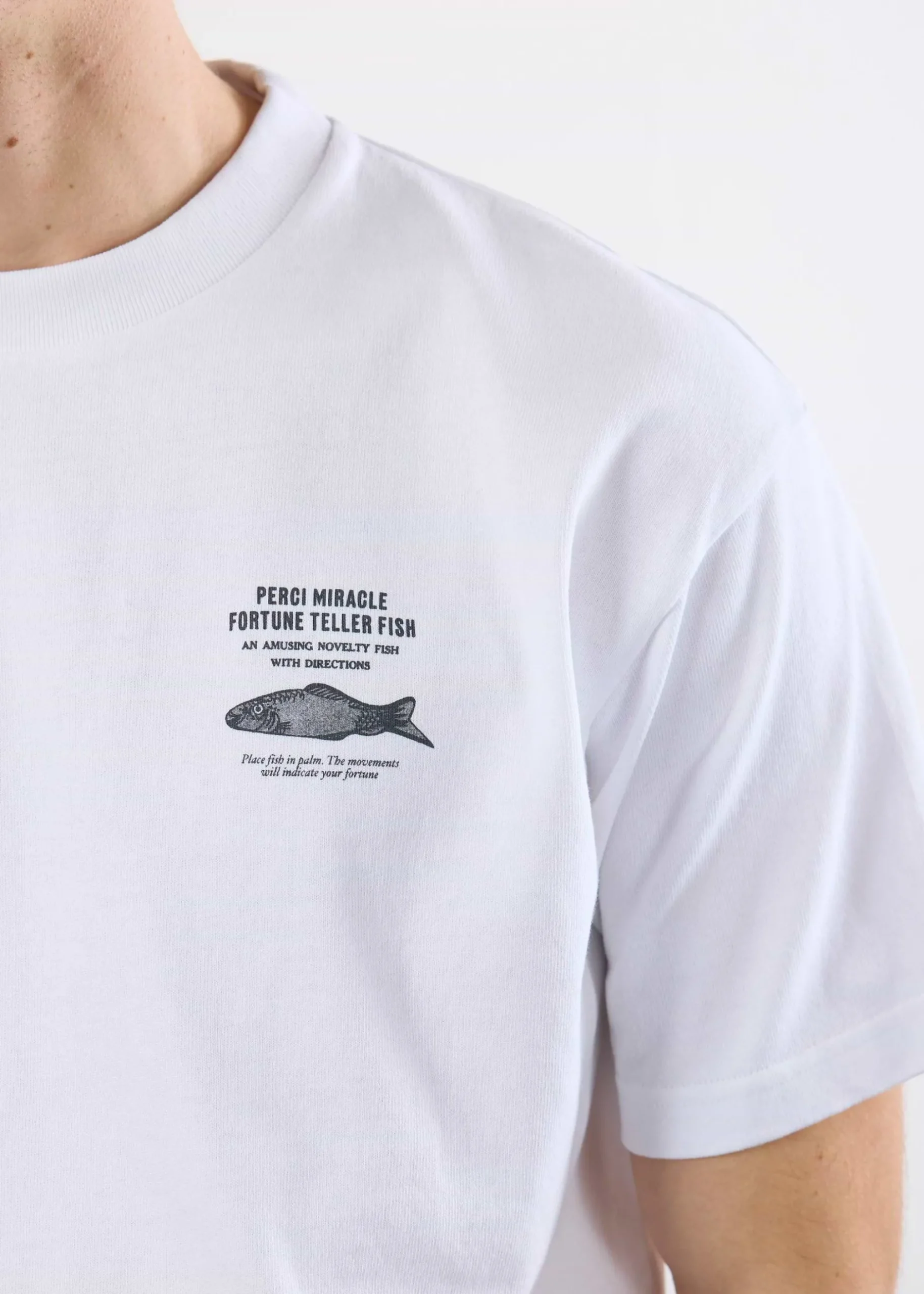 Percival Oversized T-Shirts|Boxy T-Shirts^Fortune Fish Oversized T Shirt White
