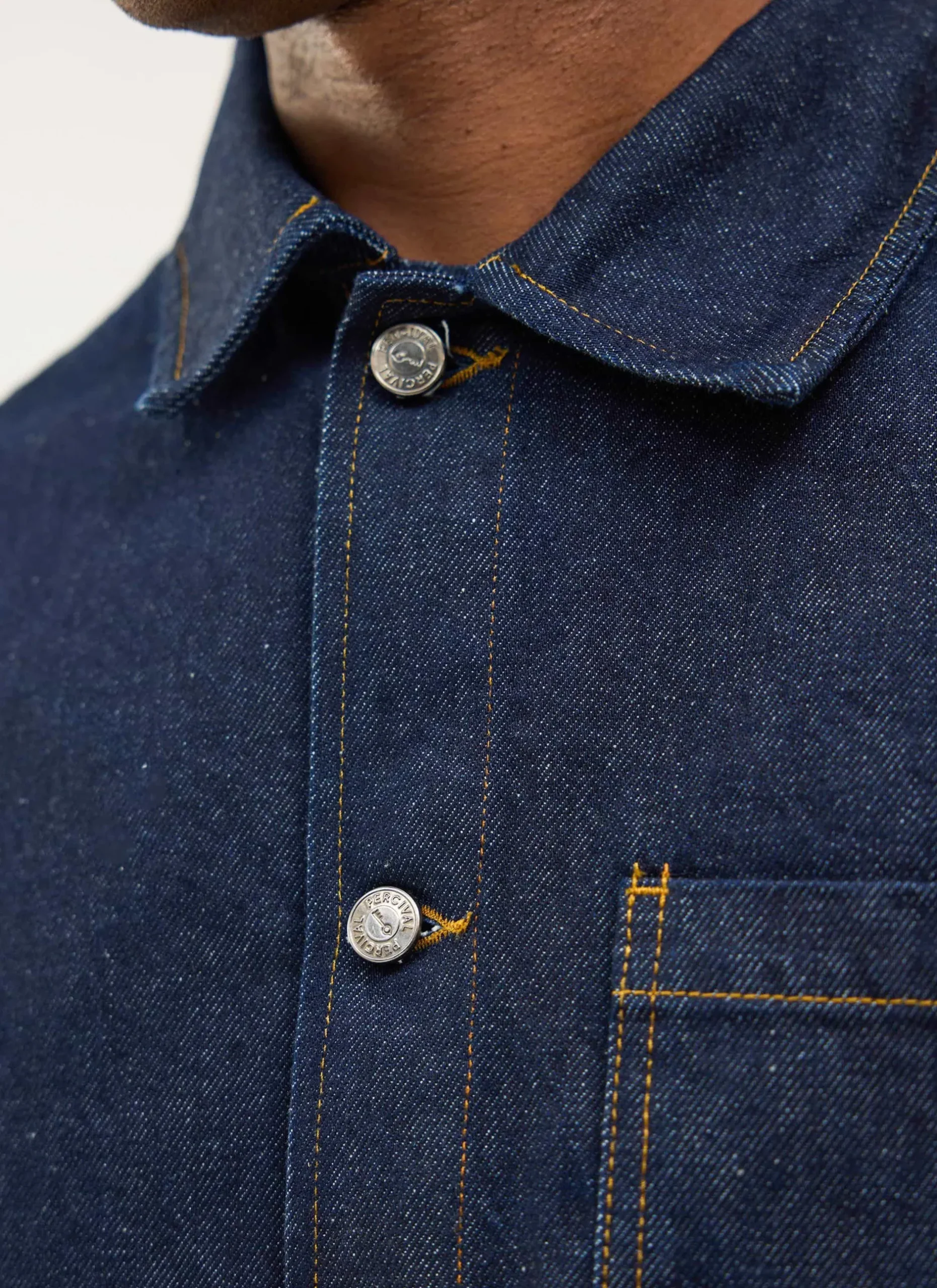 Percival Jackets|Denim Jackets^Gove Chore Jacket Dark Indigo