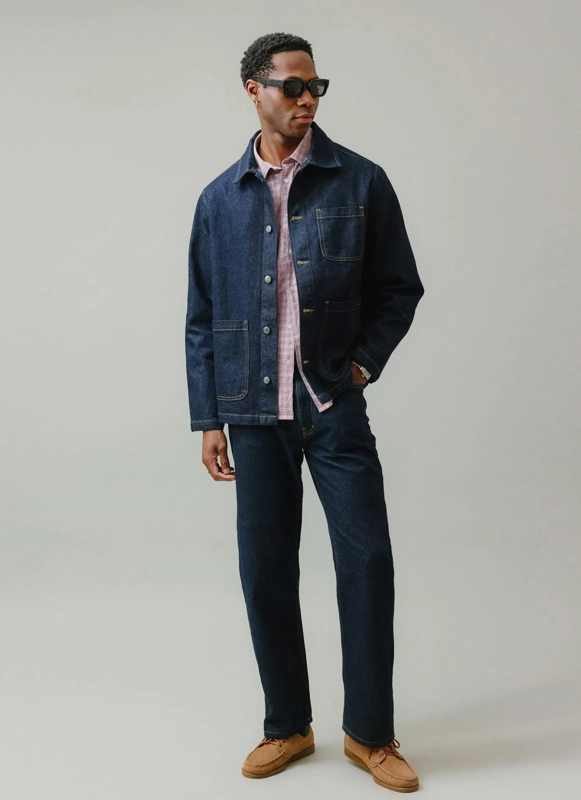 Percival Jackets|Denim Jackets^Gove Chore Jacket Dark Indigo
