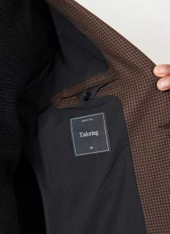 Percival Work Suits|Two Piece Suits^Houndstooth Tailored Blazer Espresso
