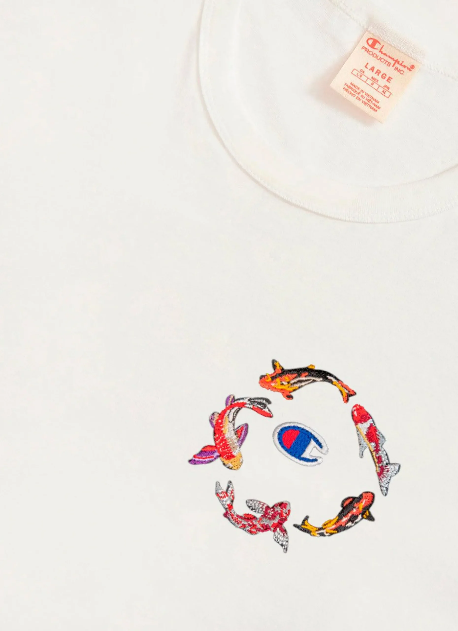 Percival White T-Shirts|Regular Fit T-Shirts^Koi Carp T Shirt White
