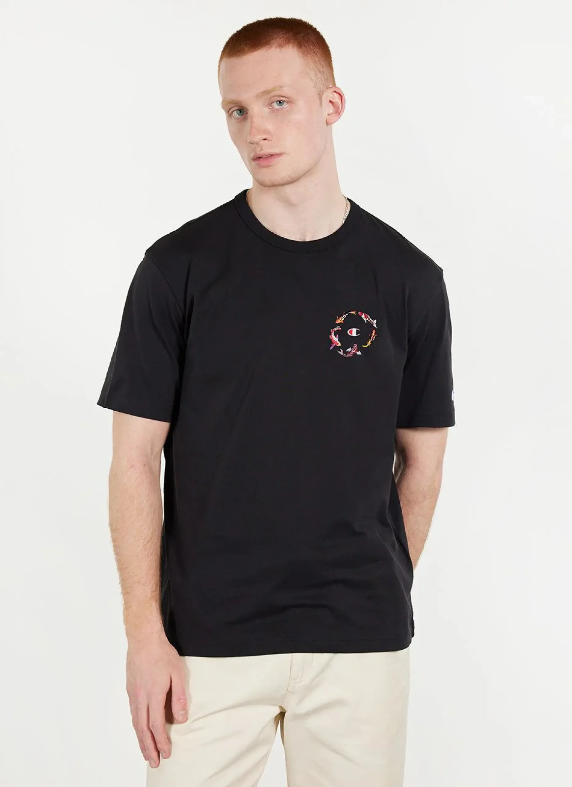 Percival Regular Fit T-Shirts^Koi Carp T Shirt Black