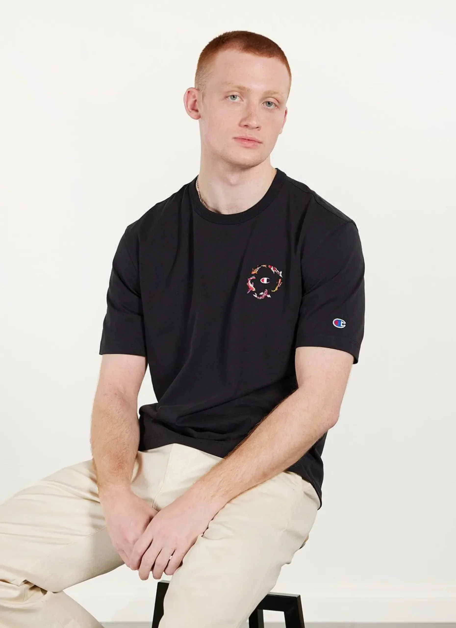 Percival Regular Fit T-Shirts^Koi Carp T Shirt Black