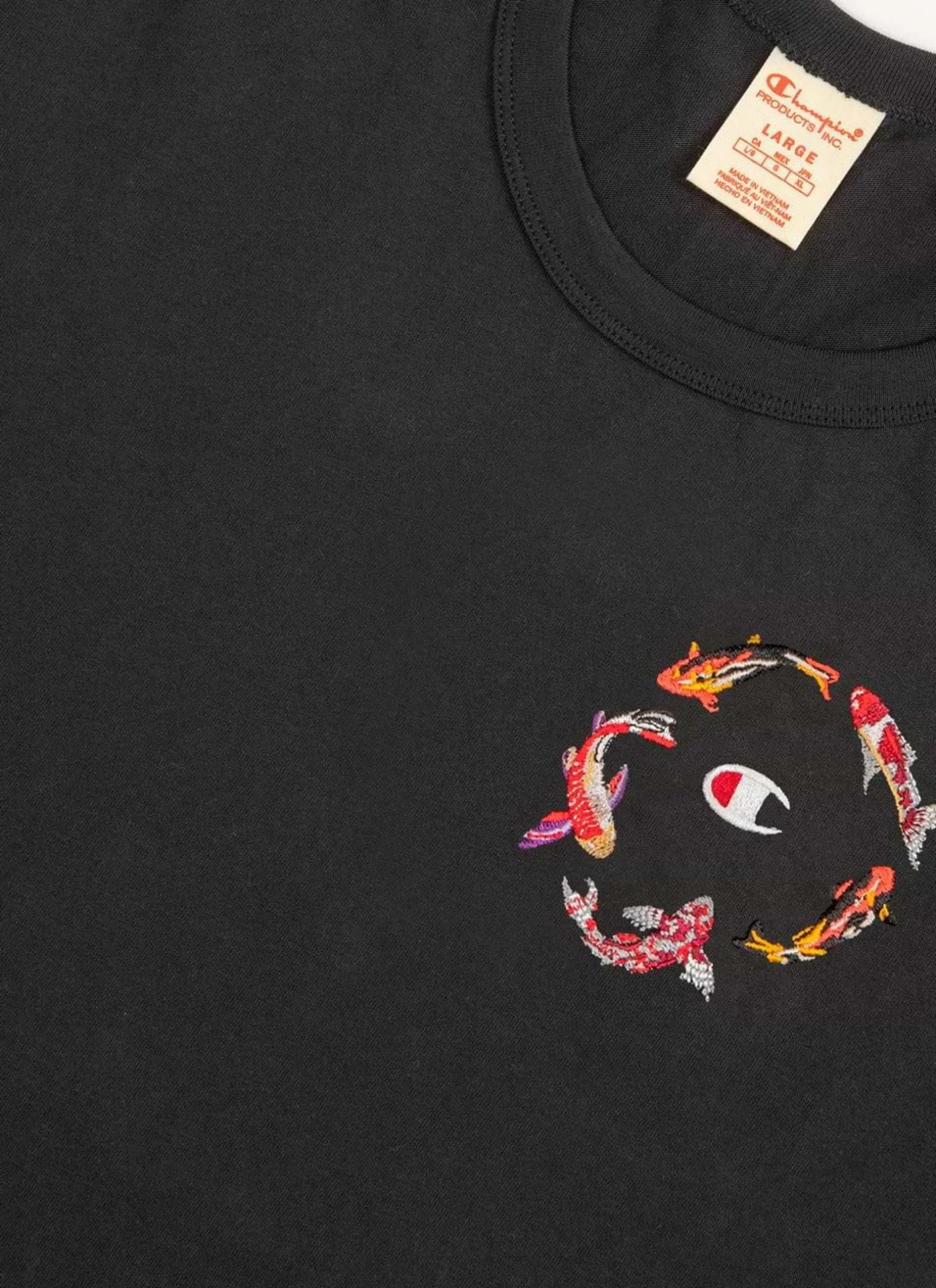 Percival Regular Fit T-Shirts^Koi Carp T Shirt Black
