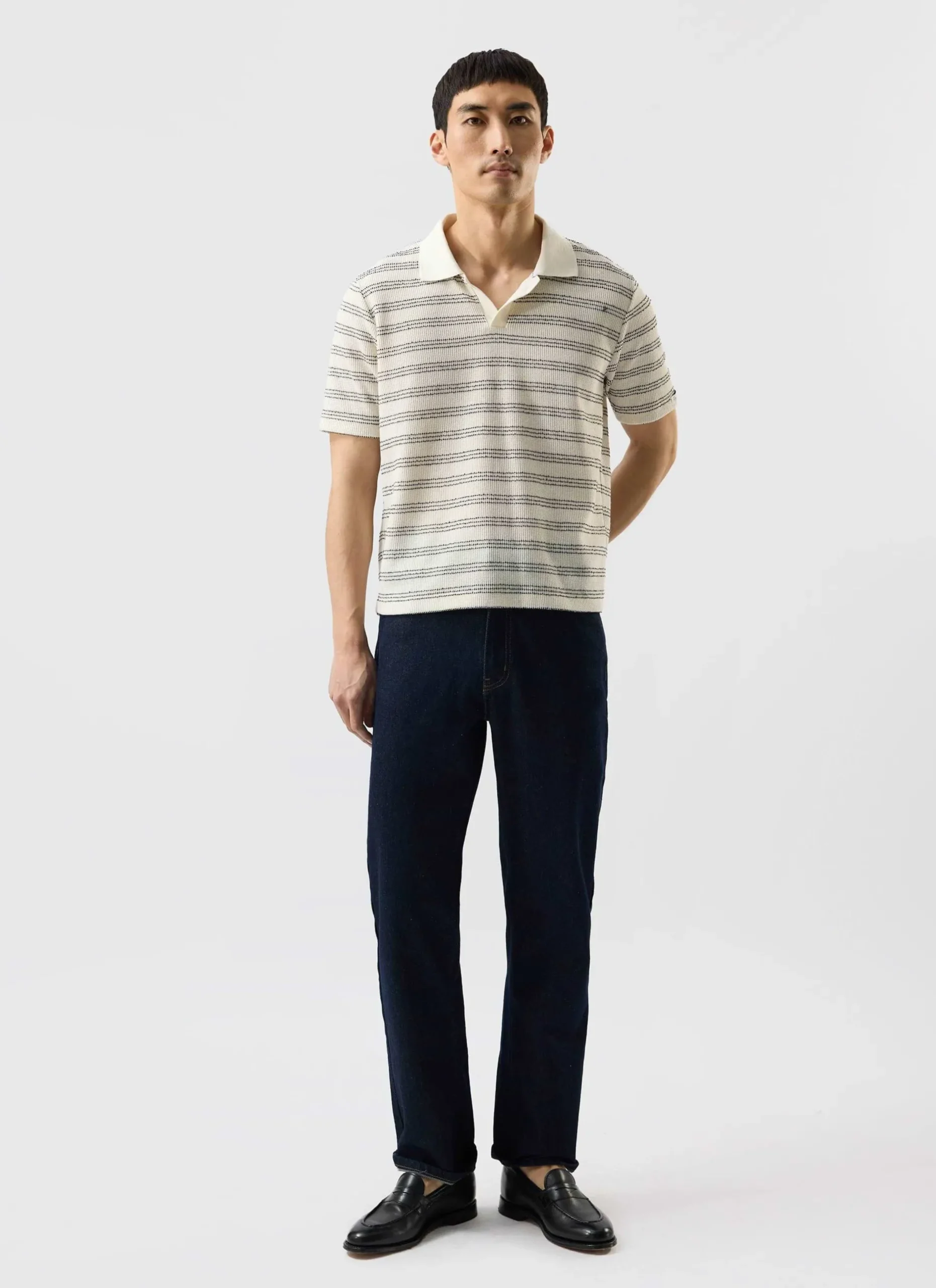 Percival Short Sleeve Shirts|Polo Shirts^Laurent Open Collar Polo Ecru