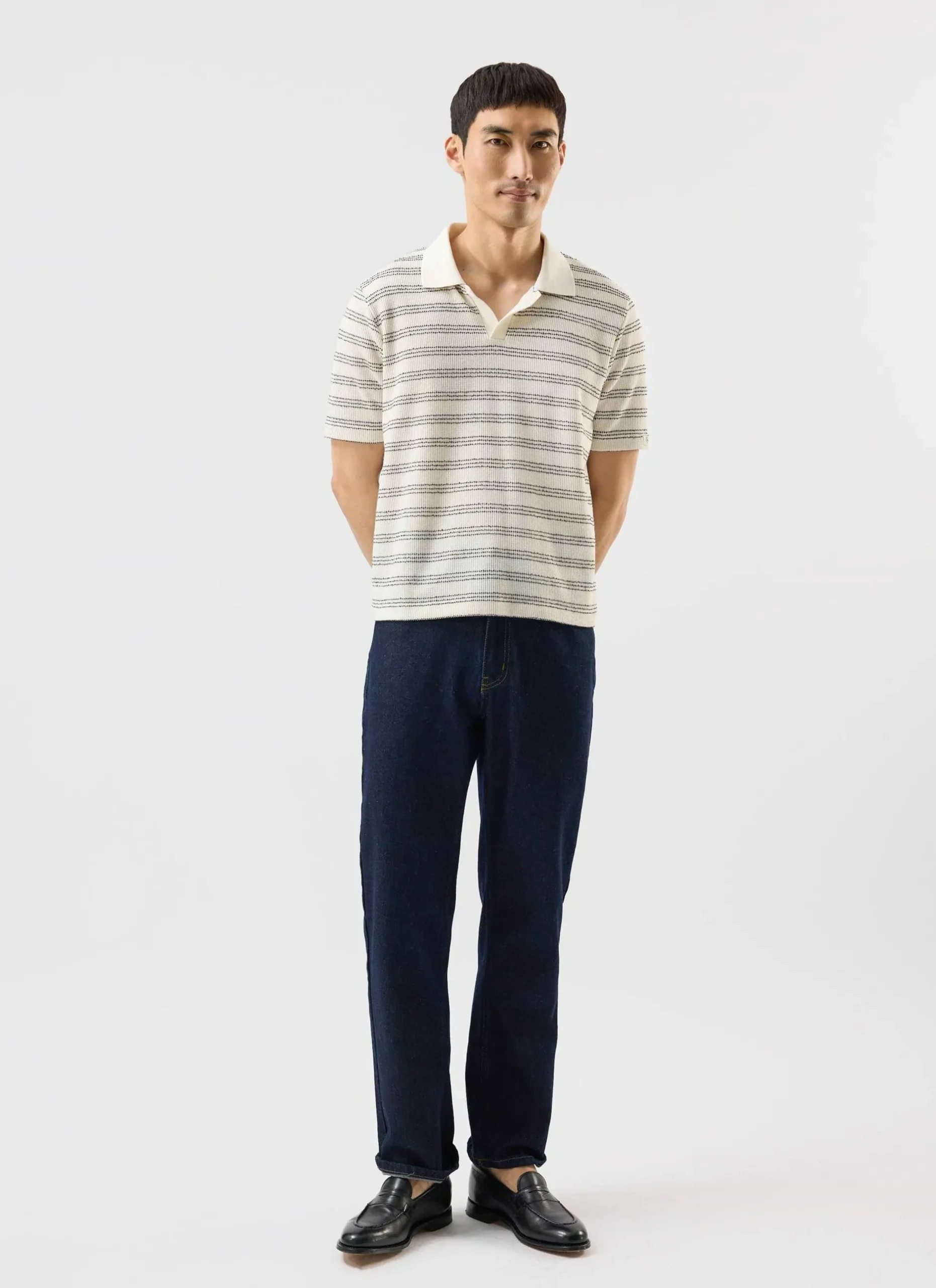Percival Short Sleeve Shirts|Polo Shirts^Laurent Open Collar Polo Ecru