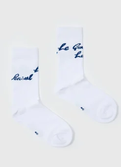Percival Socks^Le Grand Lac Socks White