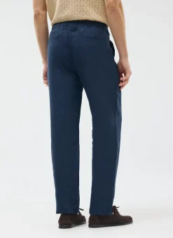 Percival Straight Leg Trousers|Linen Trousers^Linen Everyday Trousers Navy