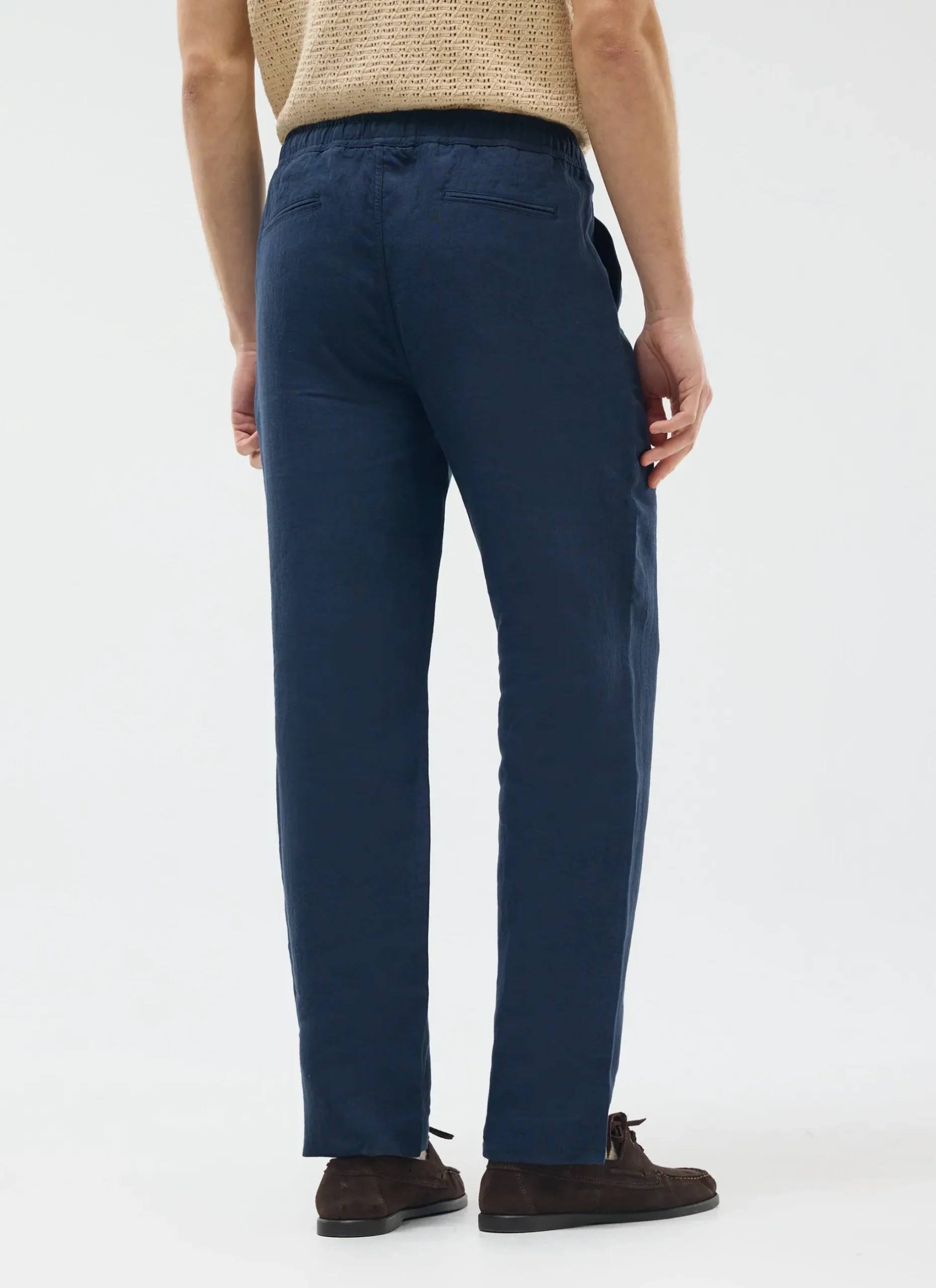 Percival Straight Leg Trousers|Linen Trousers^Linen Everyday Trousers Navy
