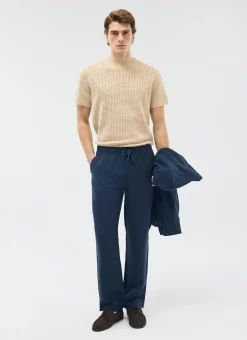 Percival Straight Leg Trousers|Linen Trousers^Linen Everyday Trousers Navy