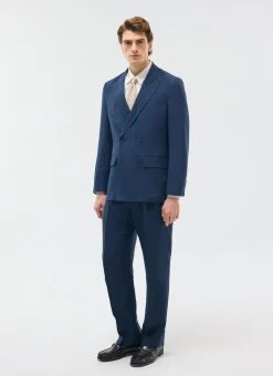 Percival Straight Leg Trousers|Linen Trousers^Linen Everyday Trousers Navy