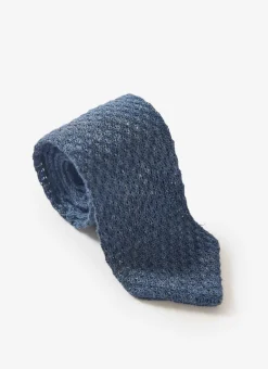 Percival Ties|Ties^Linen Tie Navy Marl