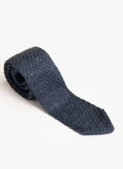Percival Ties|Ties^Linen Tie Navy Marl