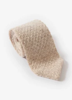 Percival Ties|Ties^Linen Tie Oat Marl