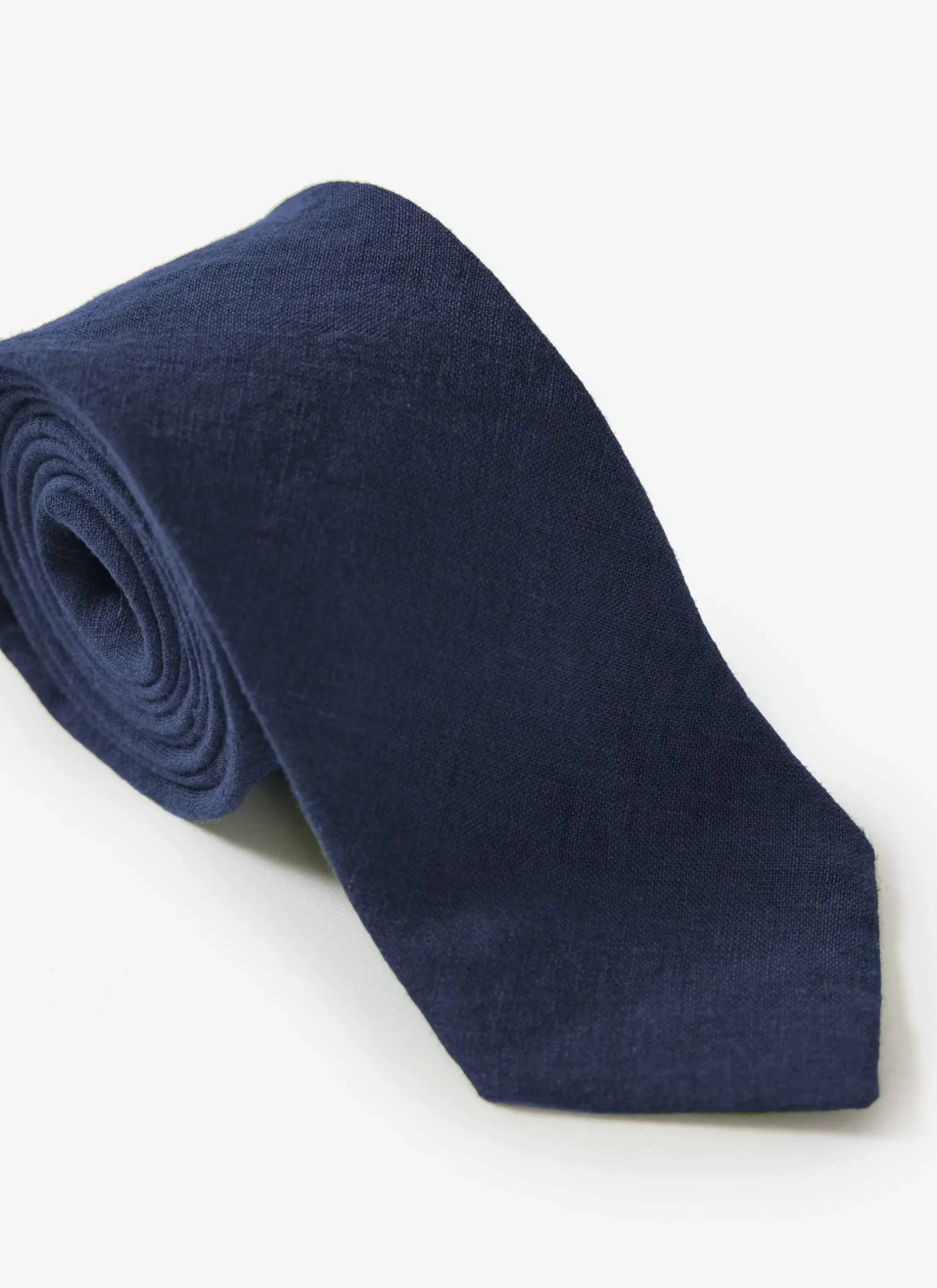 Percival Ties|Ties^Linen Tie Navy