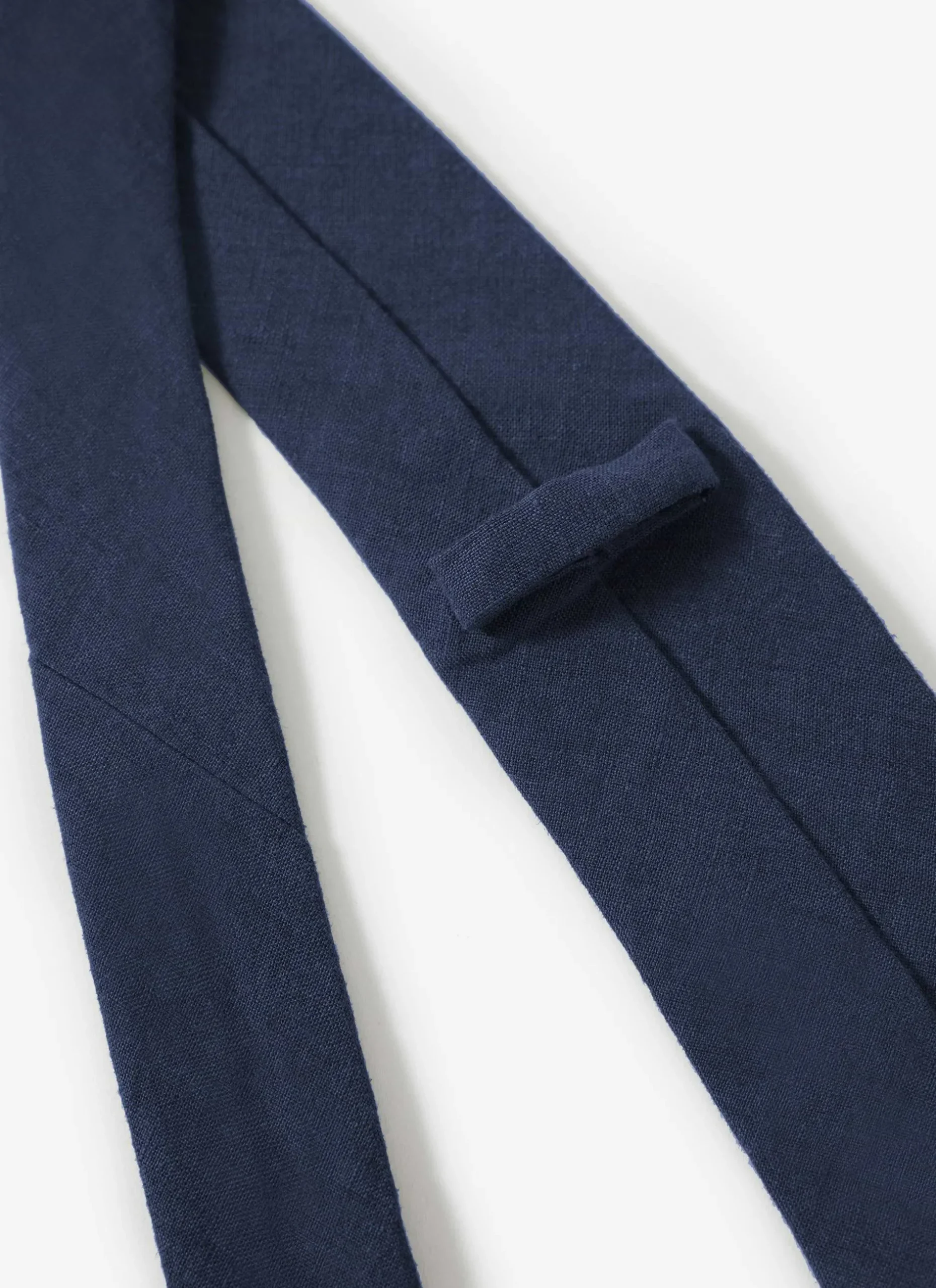 Percival Ties|Ties^Linen Tie Navy