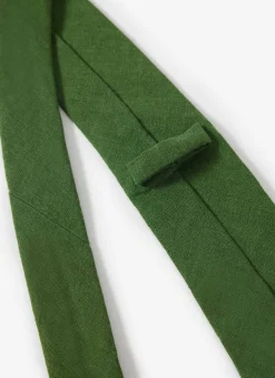 Percival Ties|Ties^Linen Tie Forest Green