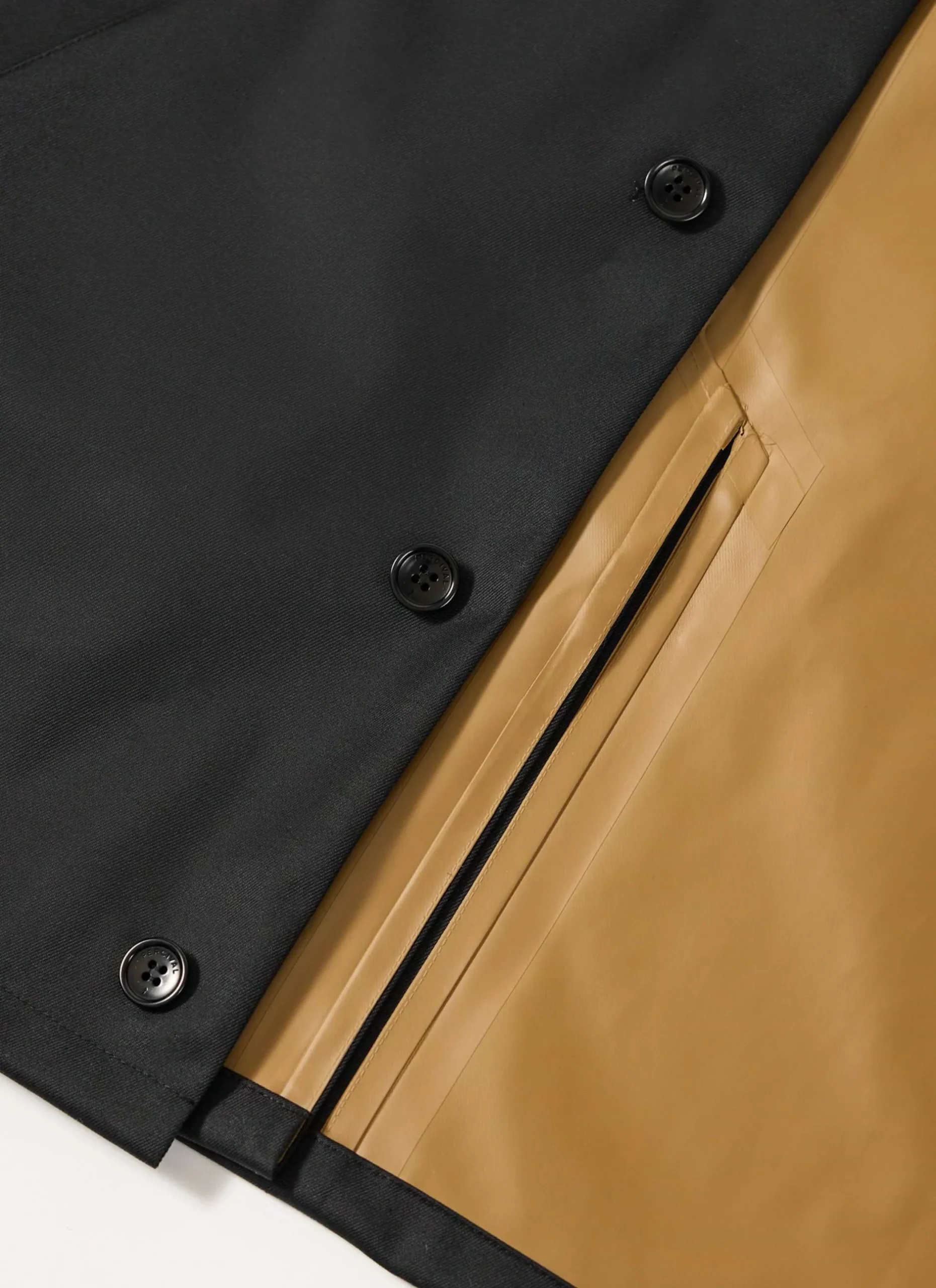 Percival Coats|Trench Coats^Men's Black Sherlock Short Trench Coat Black with Cinnamon