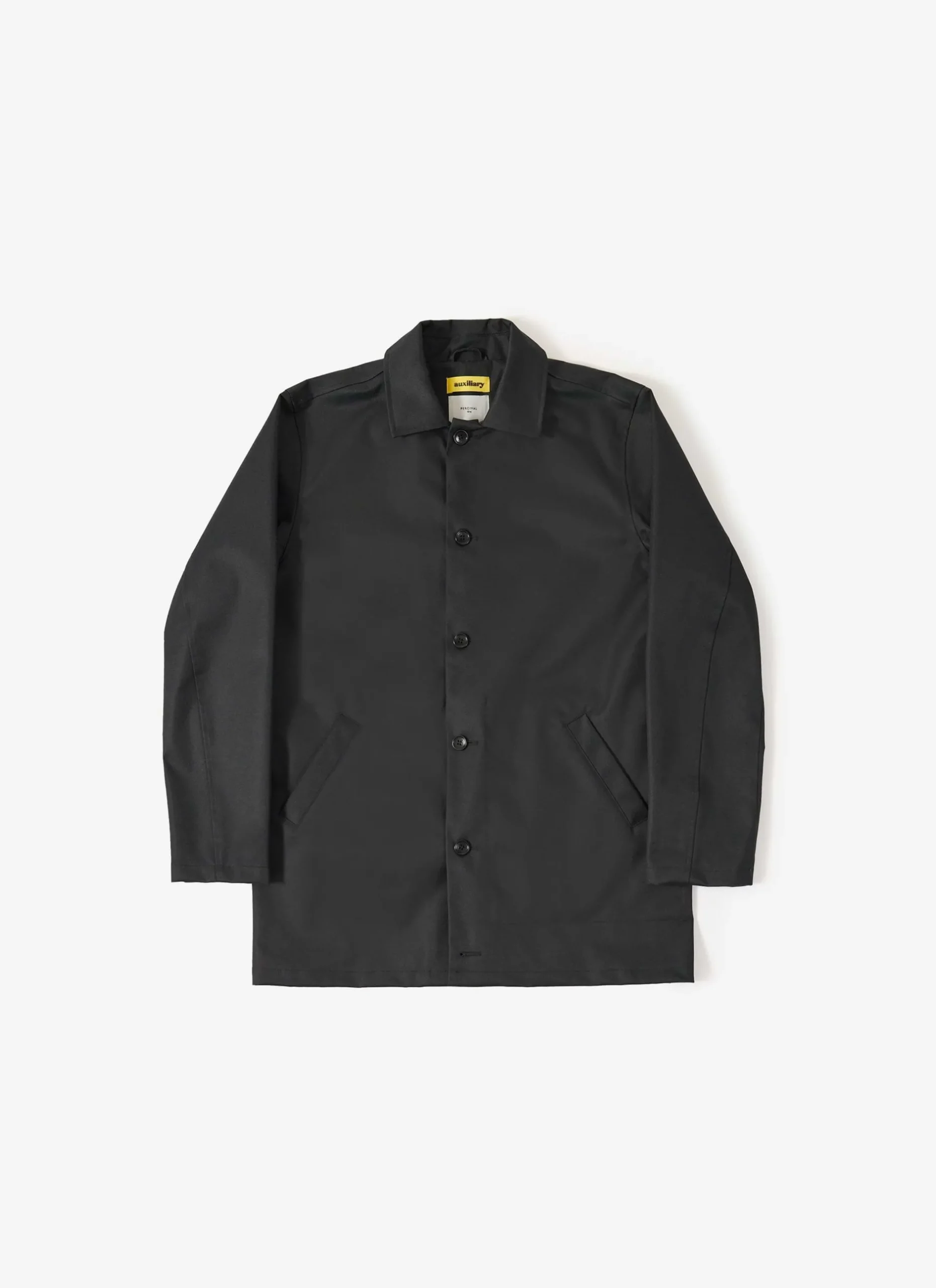 Percival Coats|Trench Coats^Men's Black Sherlock Short Trench Coat Black with Cinnamon