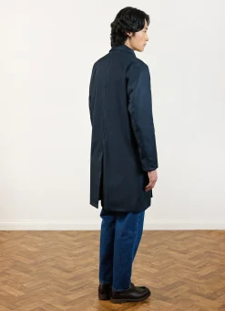 Percival Coats|Trench Coats^Men's Navy Greyson Long Trench Coat Midnight with Olive