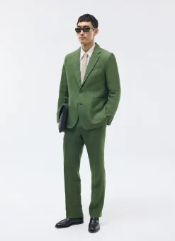 Percival Linen Blazers & Jackets|Race Day Suits^Men's Tailored Two Piece Suit Forest Green