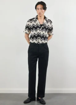 Percival Knitted Shirts|Knitted Polo Shirts & Knitted Shirts^Naples Crochet Cuban Shirt Ecru